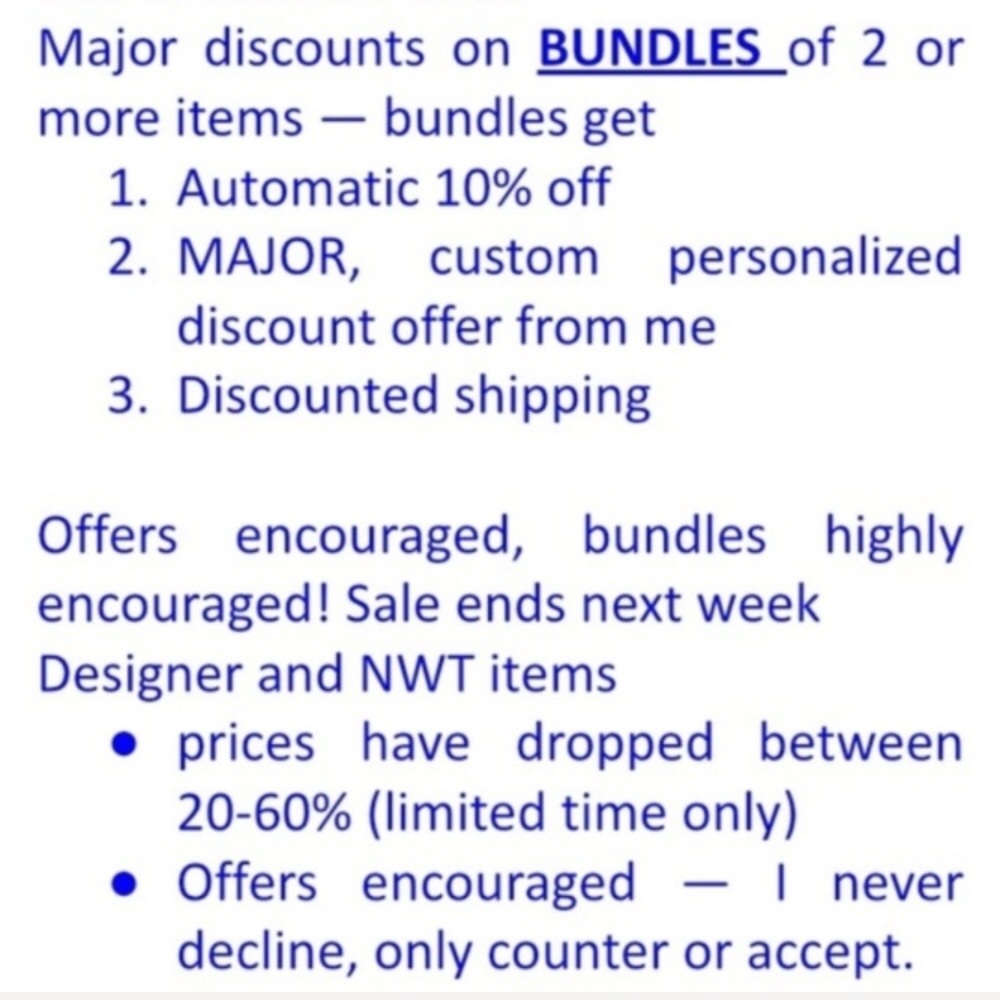 BLACK FRIDAY WEEKEND SALE: PRICES DROPPED